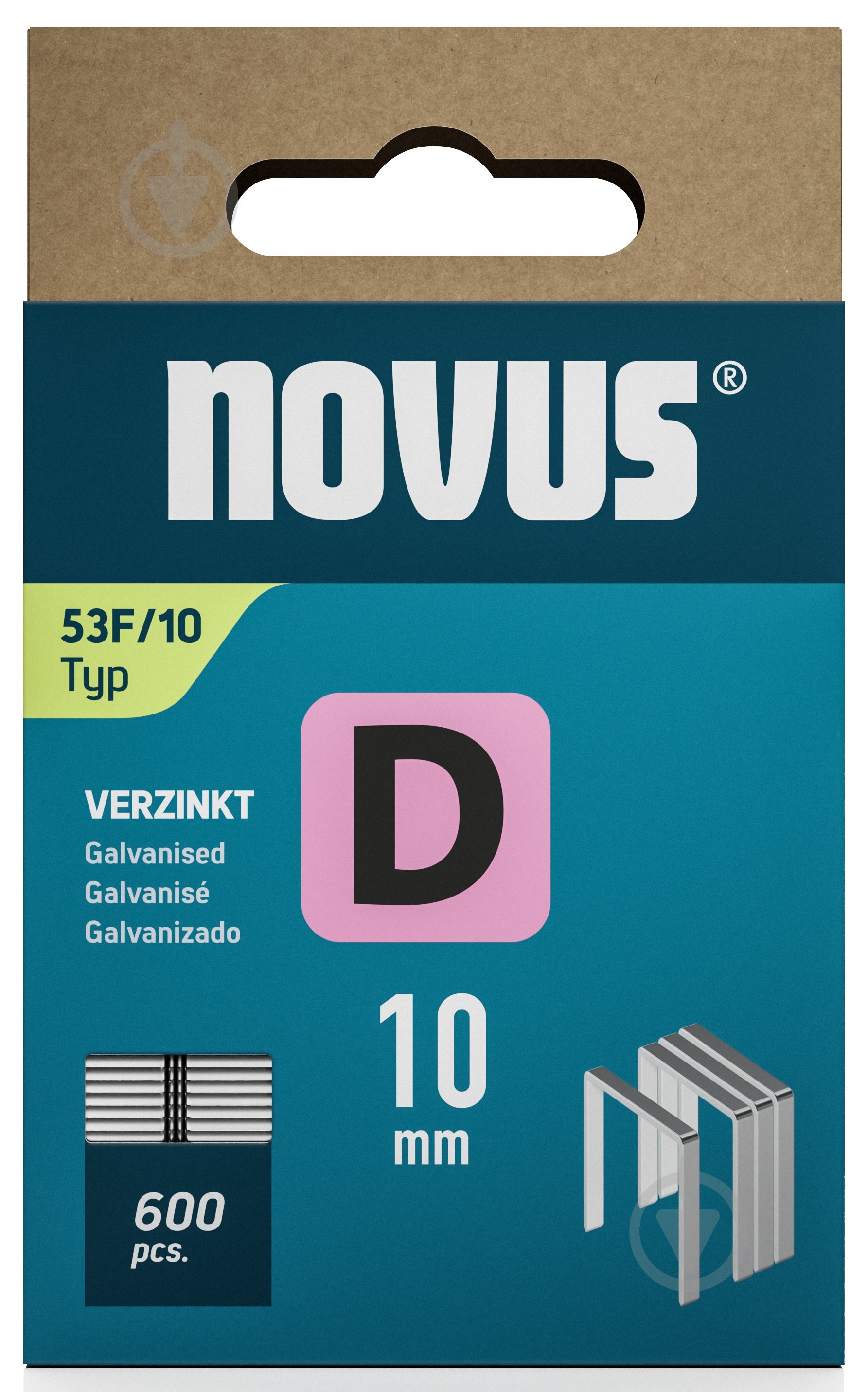Скоби для ручного степлера Novus 10 мм тип D 600 шт. 042-0790 - фото 2 Скоби для ручного степлера Novus 10 мм тип D 600 шт. 042-0790 - фото 2