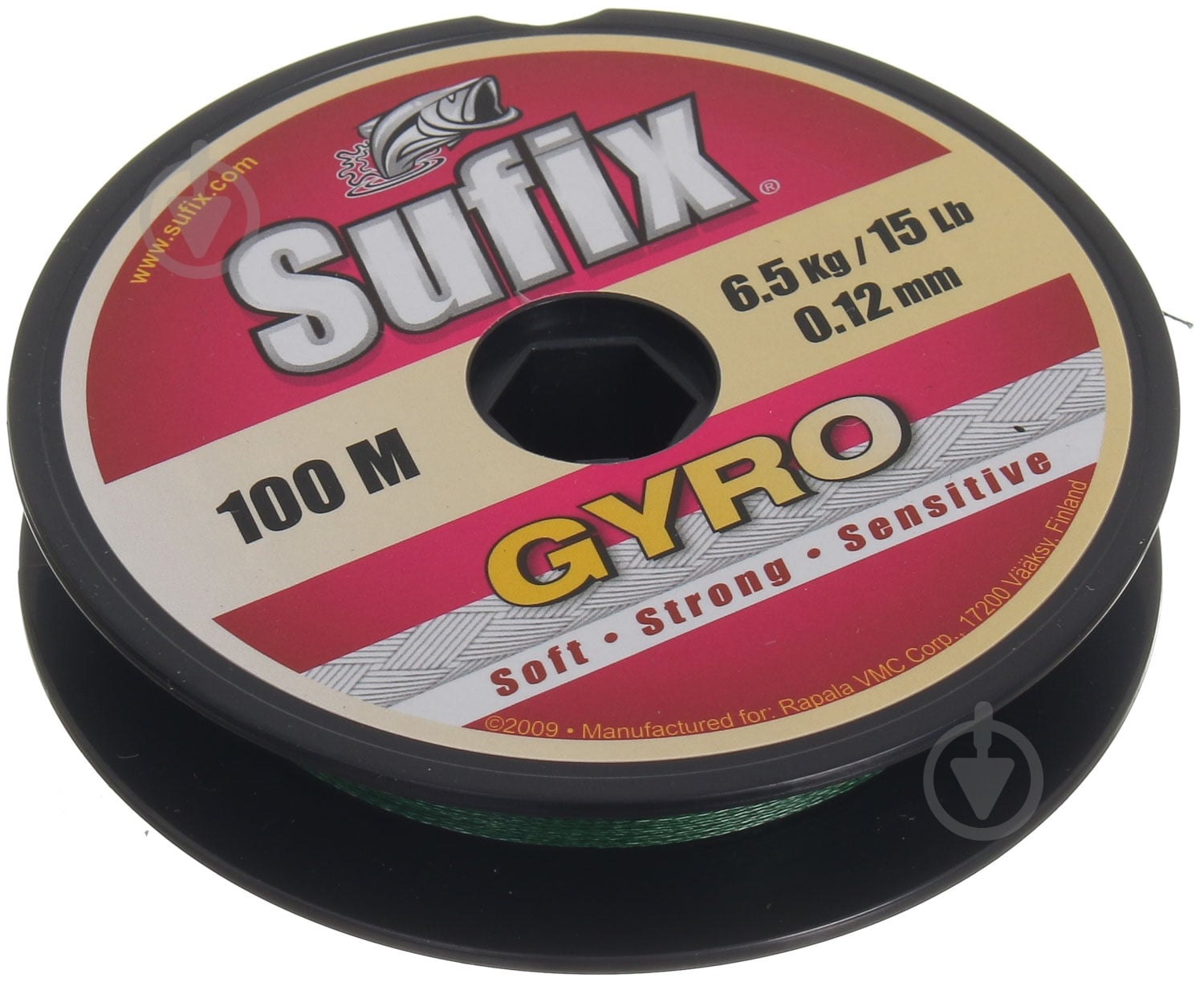 Шнур Sufix Gyro 100м 0,12мм зеленая - фото 1