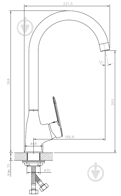 Смеситель для кухни Water House Round new - фото 4