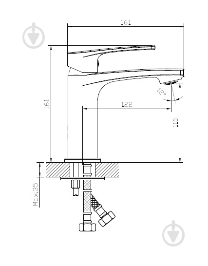 Смеситель для умывальника Water House Flat хром - фото 6