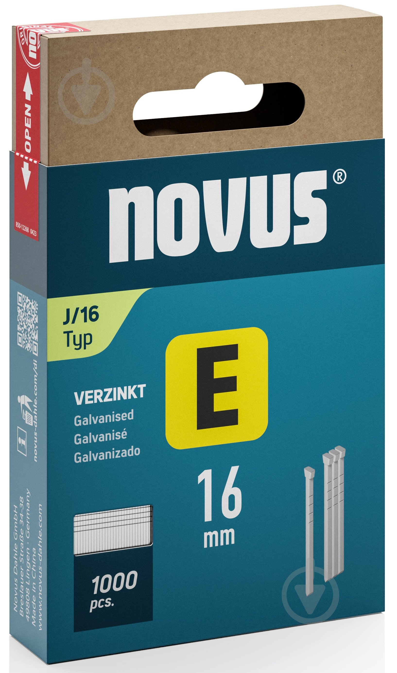 Цвяхи для ручного степлера Novus 16 мм тип J 1000 шт. 044-0089 - фото 1 Цвяхи для ручного степлера Novus 16 мм тип J 1000 шт. 044-0089 - фото 1