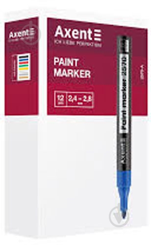 Маркер Axent Paint 2.4-2.8 мм 12 шт белый - фото 4