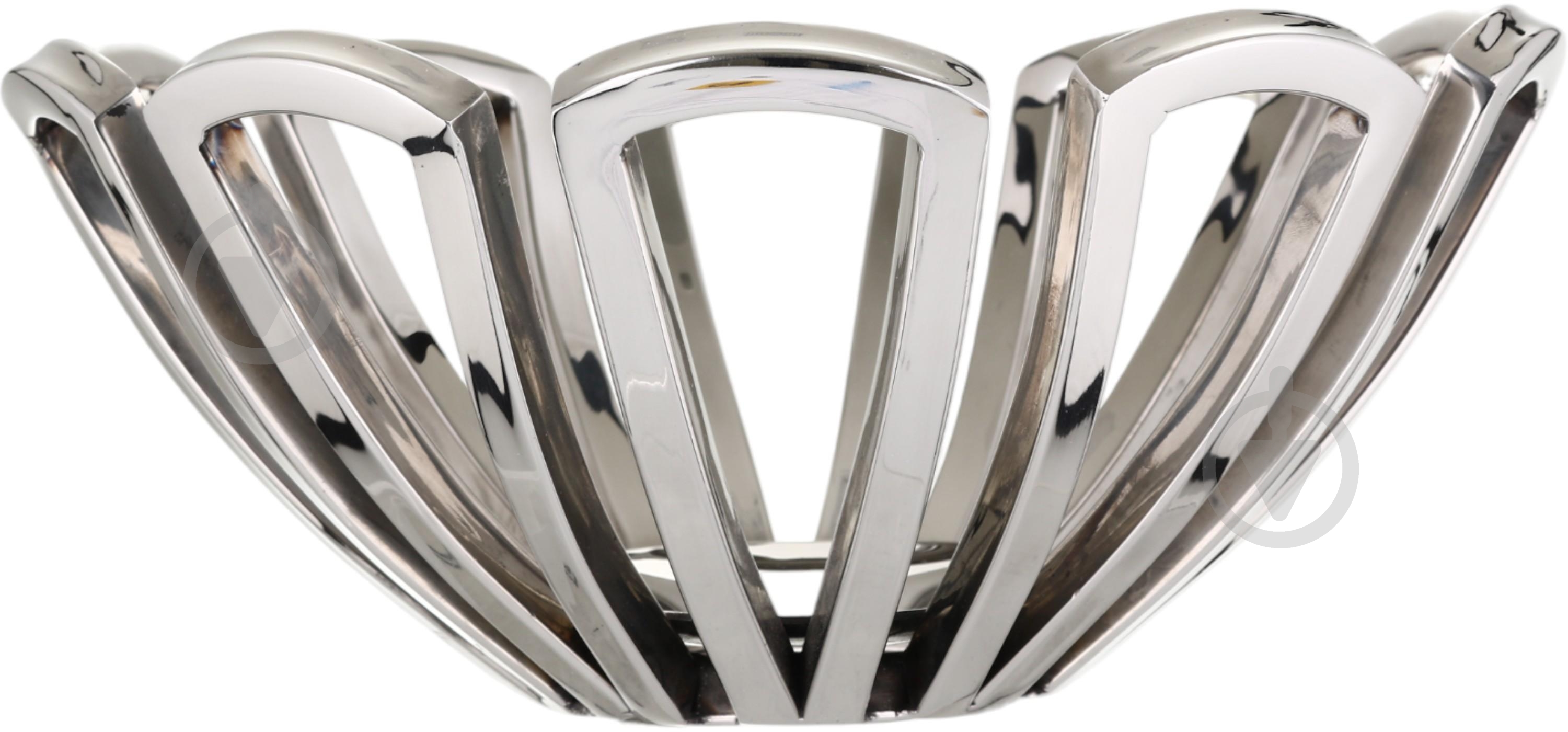 Фруктовница Inari Silver Daisy 26,5x11 см - фото 2 Фруктовница Inari Silver Daisy 26,5x11 см - фото 2