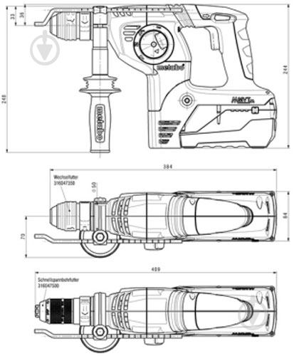 Перфоратор Metabo KHA 36 LTX 600795840 - фото 3