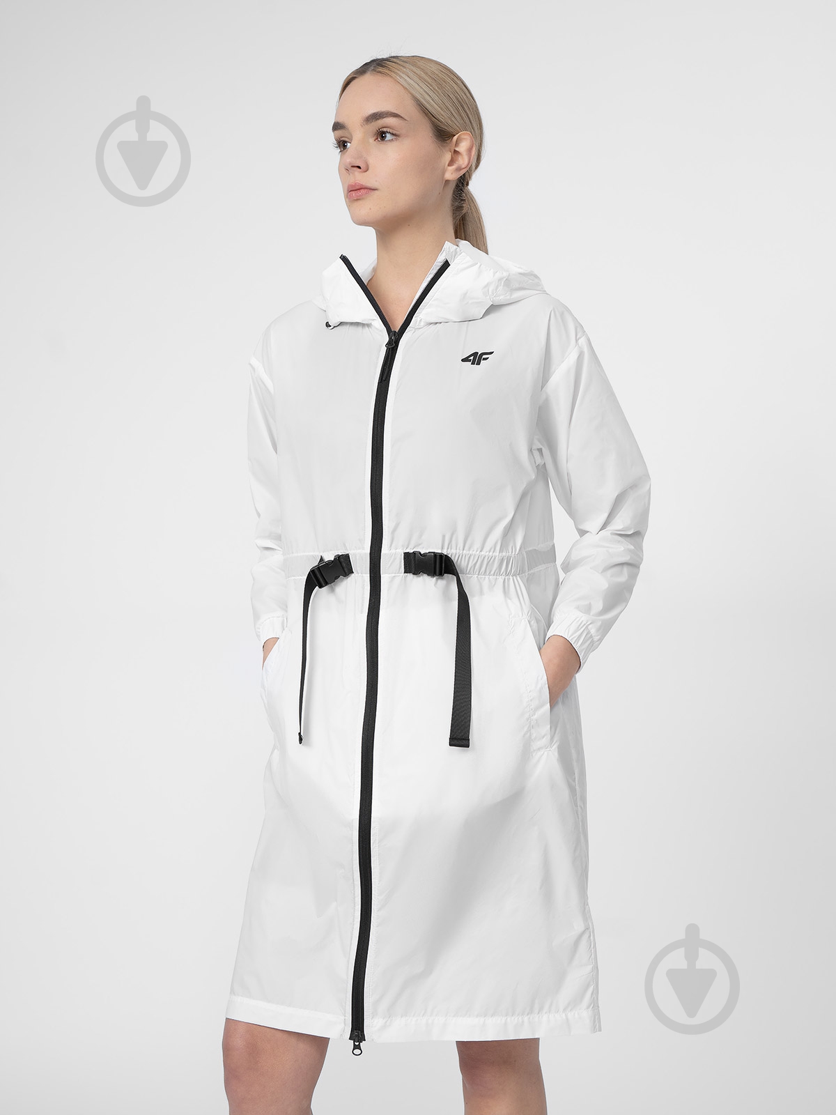 Ветровка женская демисезонная 4F JACKET F018 4FSS23TJACF018-10S р.M белая - фото 1