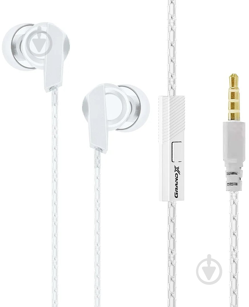 Наушники Grand-X white (EP-66W) - фото 1