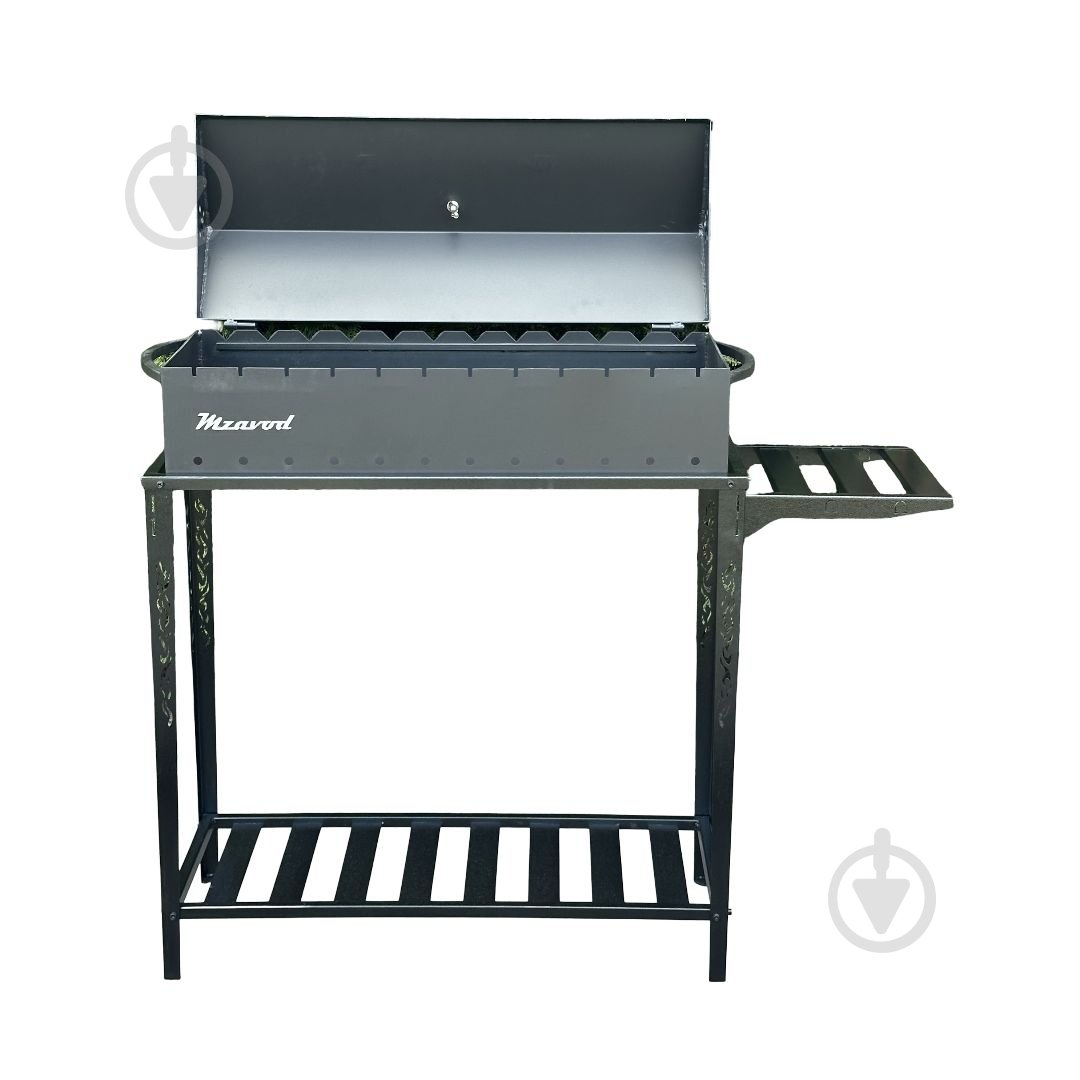 Мангал-барбекю Metalzavod з термометром та розбірною дровницею на 12 шампурів 4 мм - фото 3 Мангал-барбекю Metalzavod з термометром та розбірною дровницею на 12 шампурів 4 мм - фото 3