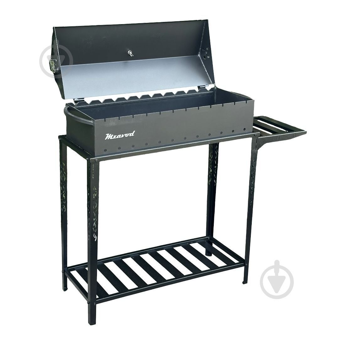 Мангал-барбекю Metalzavod з термометром та розбірною дровницею на 12 шампурів 4 мм - фото 2 Мангал-барбекю Metalzavod з термометром та розбірною дровницею на 12 шампурів 4 мм - фото 2