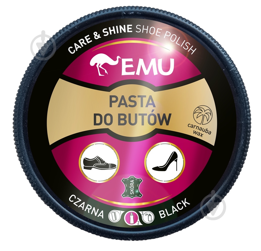 Крем VACO EMU для обуви в банке 50 мл черный - фото 1 Крем VACO EMU для обуви в банке 50 мл черный - фото 1