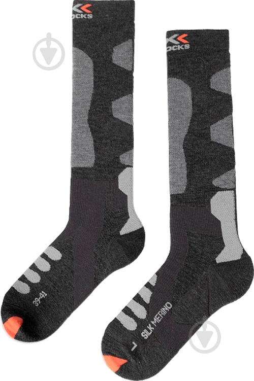 Шкарпетки X-Bionic SKI SILK MERINO 4.0 XS-SSKMW19U-G038 р.45-47 сірий - фото 2 Шкарпетки X-Bionic SKI SILK MERINO 4.0 XS-SSKMW19U-G038 р.45-47 сірий - фото 2