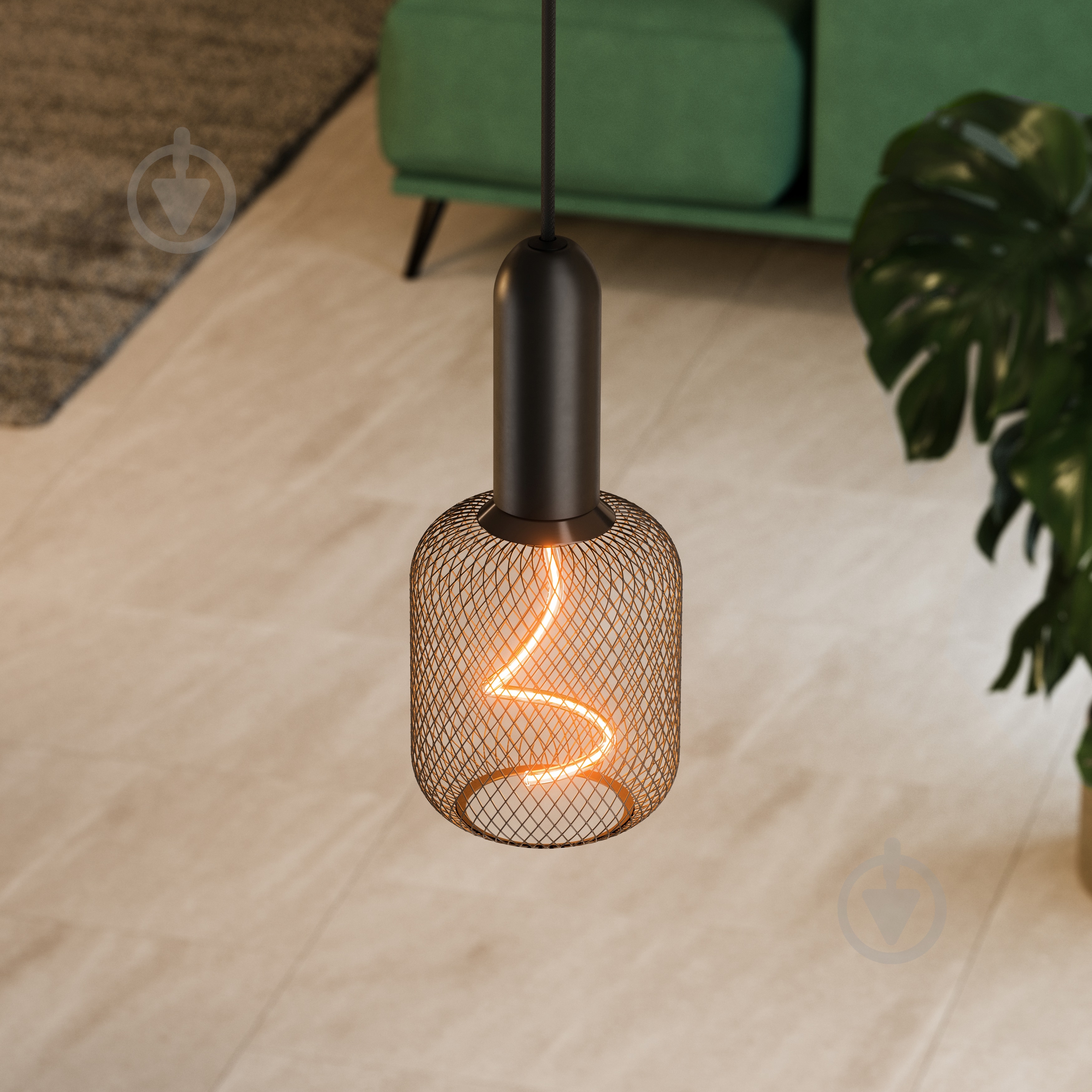 Лампа світлодіодна Ledvance OSRAM DECOR SPIRAL FILAMENT SQUARE Black 3,5 Вт E27 1800 К 220 В прозора - фото 3