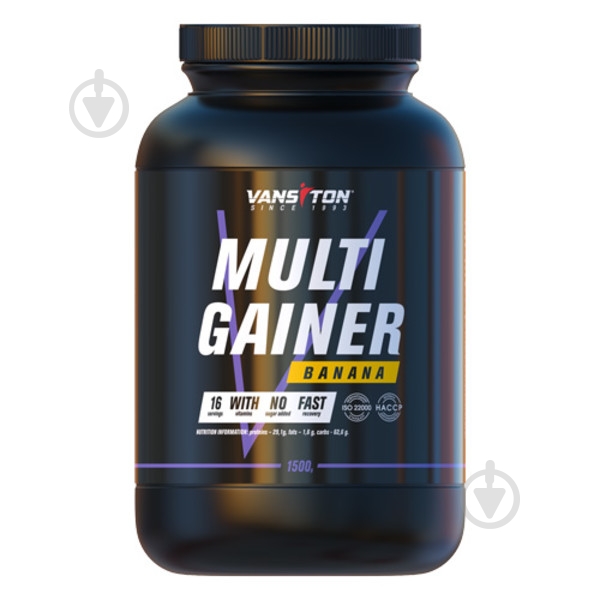 Гейнер Multigainer Vansiton Банан 1,5 кг - фото 1