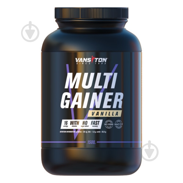 Гейнер Multigainer Vansiton Ваниль 1,5 кг - фото 1 Гейнер Multigainer Vansiton Ваниль 1,5 кг - фото 1