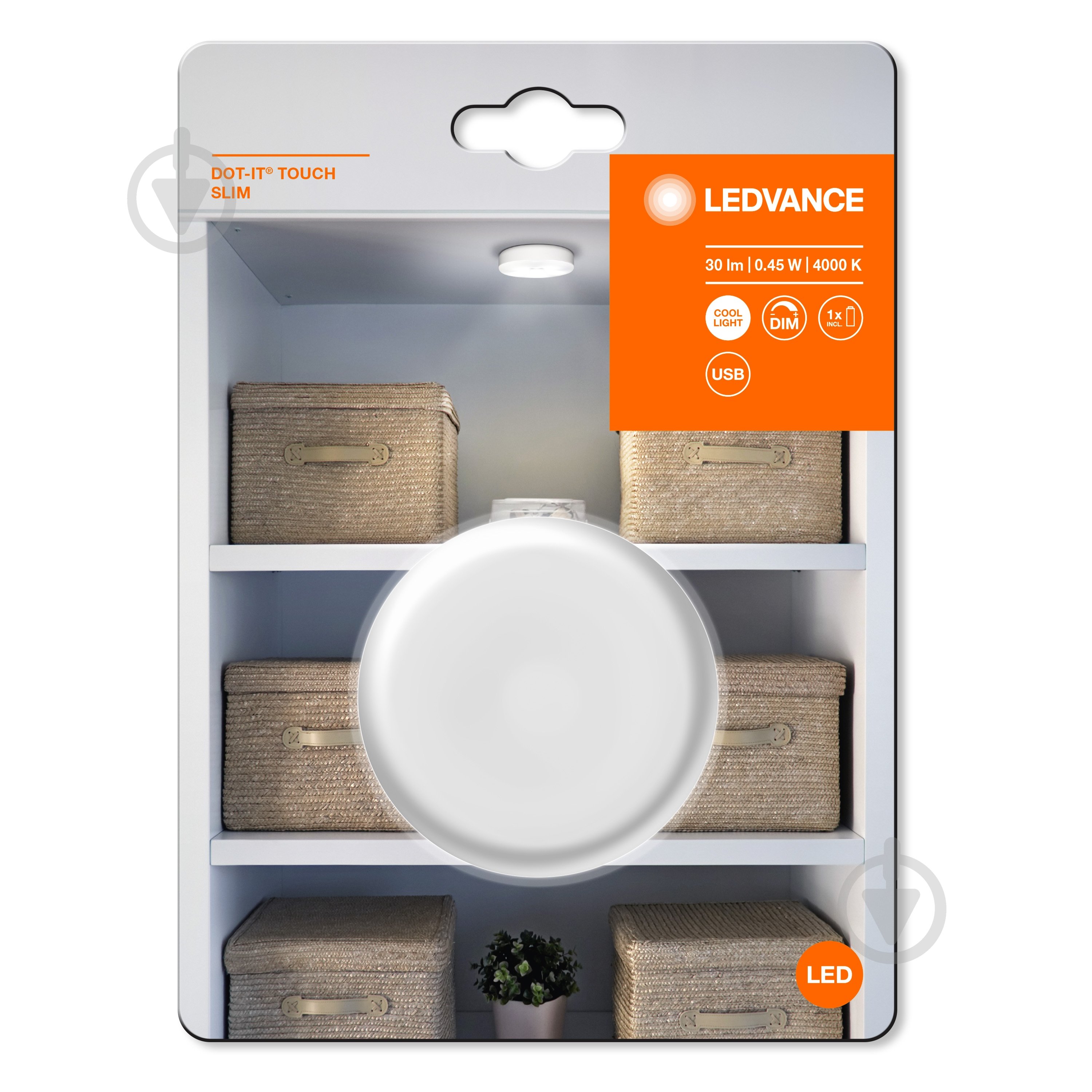Нічник Ledvance акумуляторний TOUCH 0,45 Вт білий DOT it SLIM - фото 5