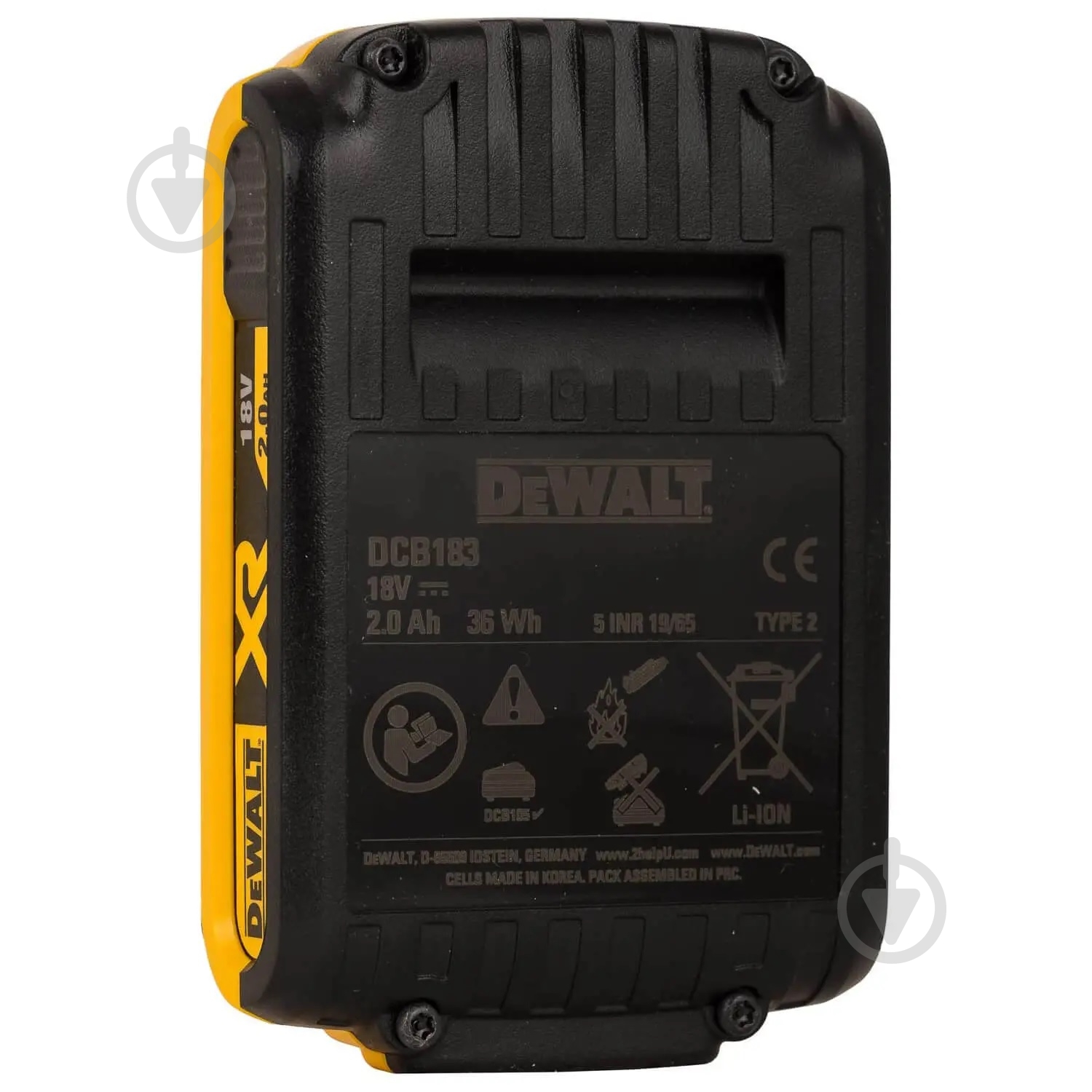 Батарея акумуляторна DeWalt 18,0V 2Ah DCB183D2 - фото 4