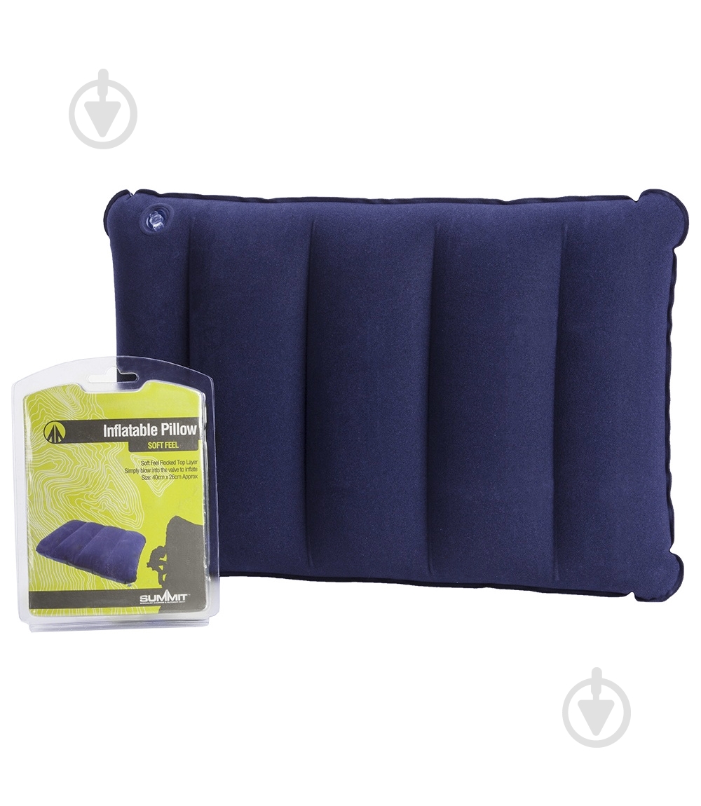 Подушка надувная Inflatable Pillow синяя Summit - фото 1 Подушка надувная Inflatable Pillow синяя Summit - фото 1