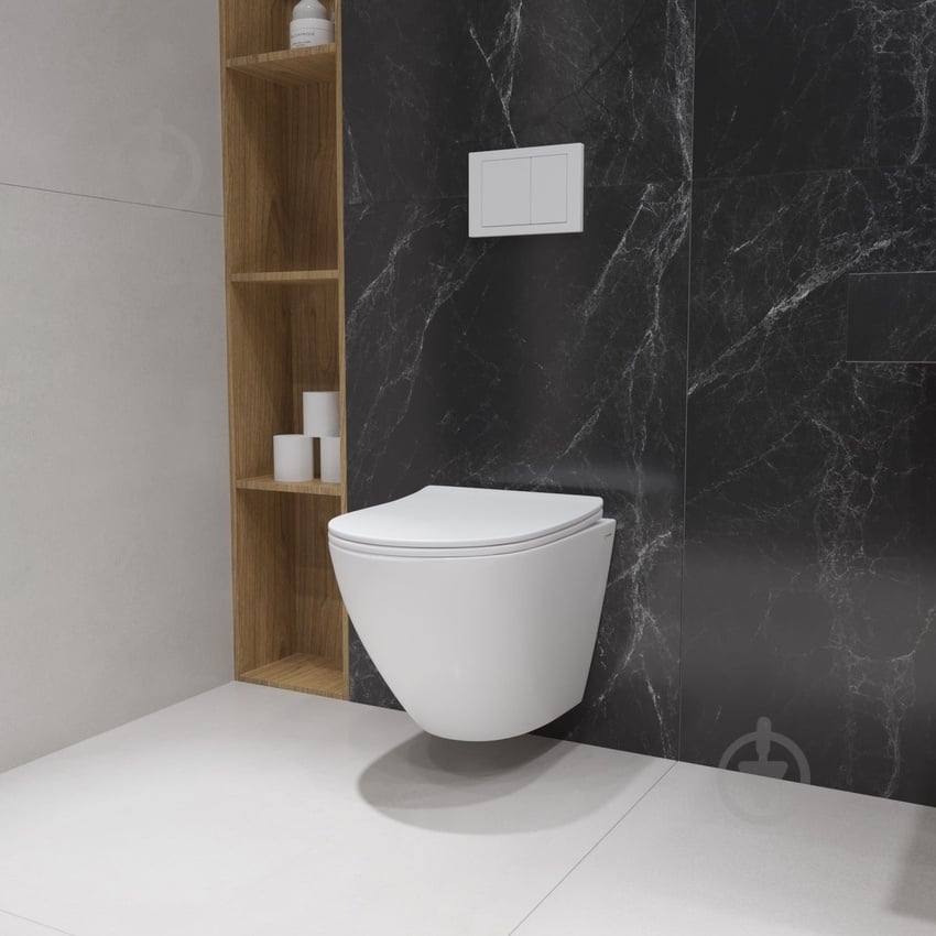 УЦЕНКА! Унитаз подвесной Helmken 35490101 с сиденьем Soft Сlose/EasyOff дюропласт белый (УЦ №2945) - фото 10