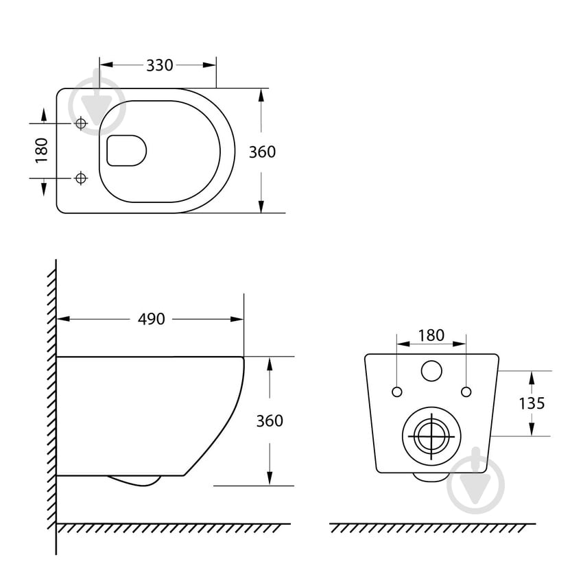 УЦЕНКА! Унитаз подвесной Helmken 35490101 с сиденьем Soft Сlose/EasyOff дюропласт белый (УЦ №2945) - фото 16
