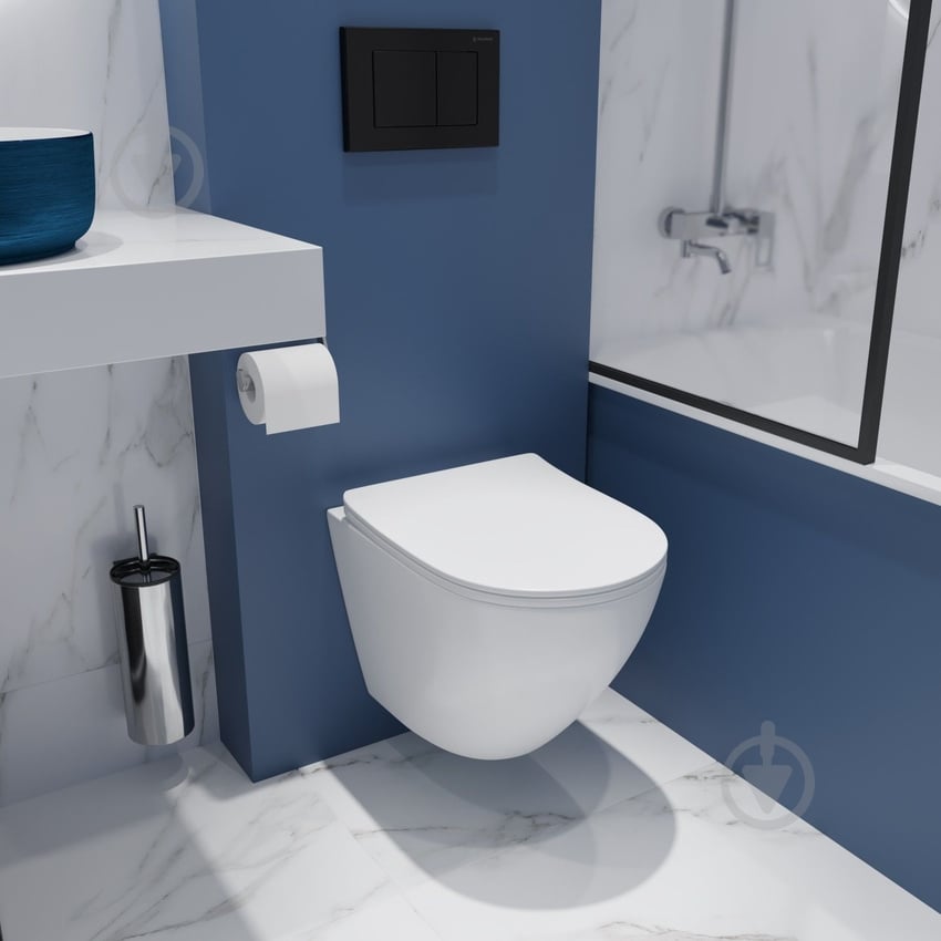 УЦЕНКА! Унитаз подвесной Helmken 35490101 с сиденьем Soft Сlose/EasyOff дюропласт белый (УЦ №2945) - фото 6