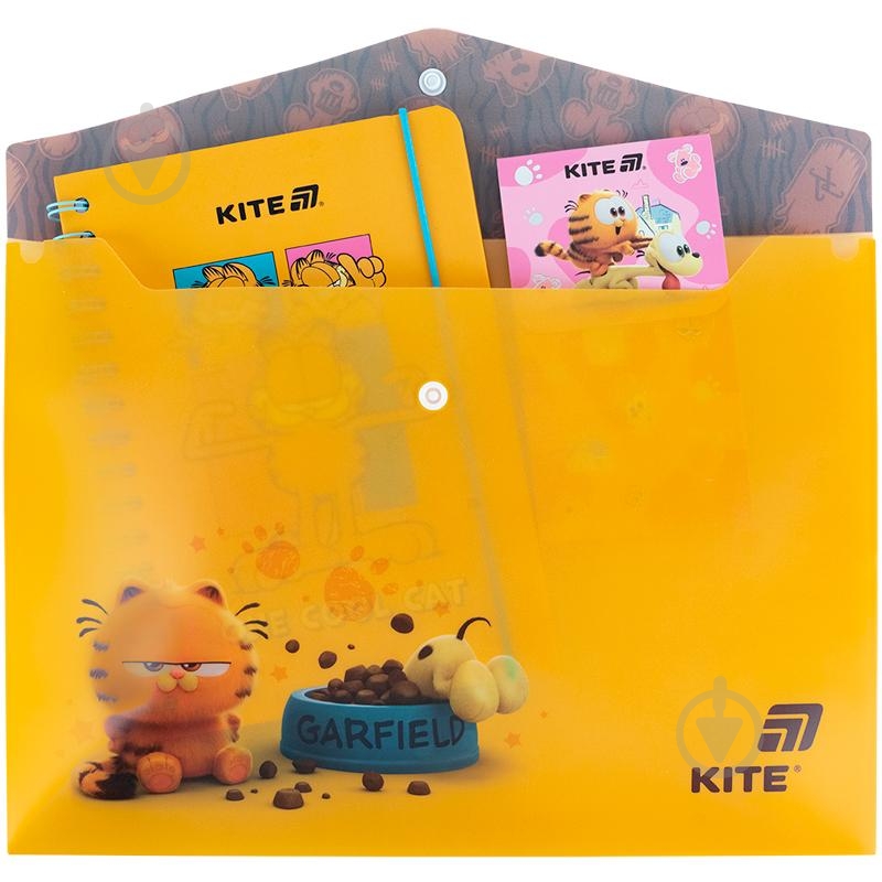 Папка на кнопці А4 Garfield-1 KITE - фото 3