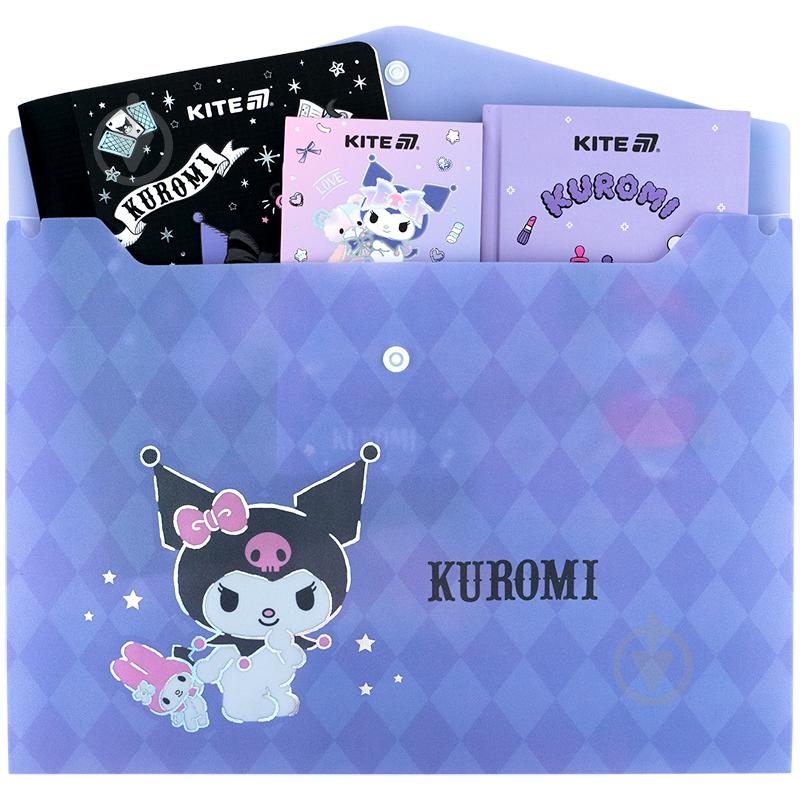 Папка на кнопке А4 Kuromi-1 KITE - фото 4