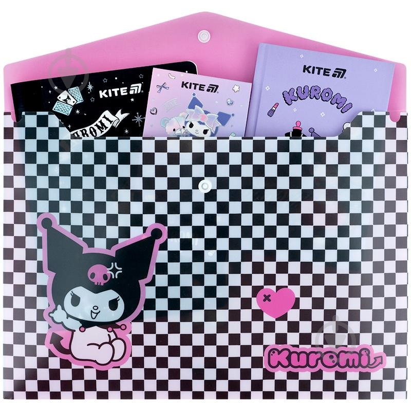 Папка на кнопке А4 Kuromi-2 KITE - фото 3