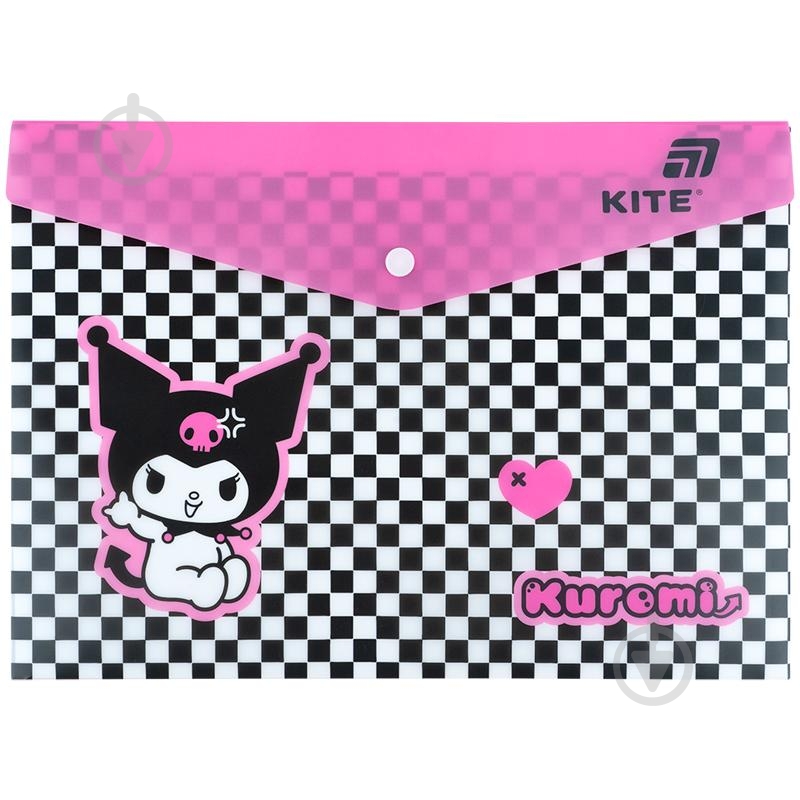 Папка на кнопке А4 Kuromi-2 KITE - фото 1