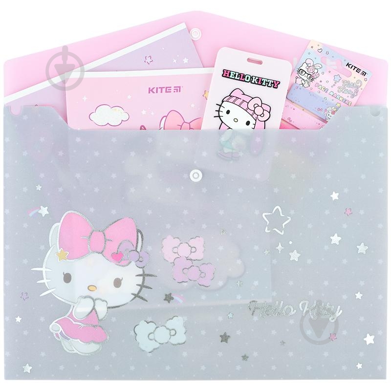 Папка на кнопке А4 Hello Kitty-5 KITE - фото 4