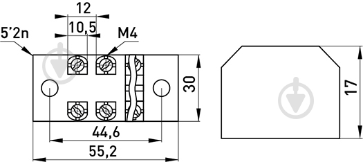 Колодка клеммная защищенная E.NEXT e.tc.protect.35.3 черный p056011 - фото 2