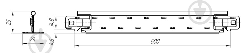 Профиль KRAFT Nova T-24 600x24мм белый - фото 5