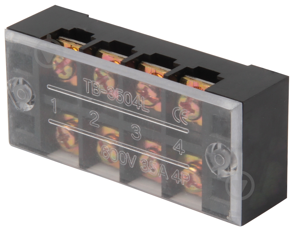 Колодка клеммная защищенная E.NEXT e.tc.protect.35.4 черный p056012 - фото 1