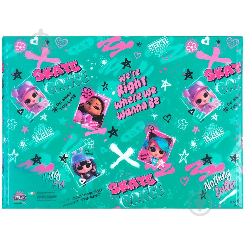 Папка на кнопці А4 L.O.L. Surprise! LO25-244-1 KITE - фото 2