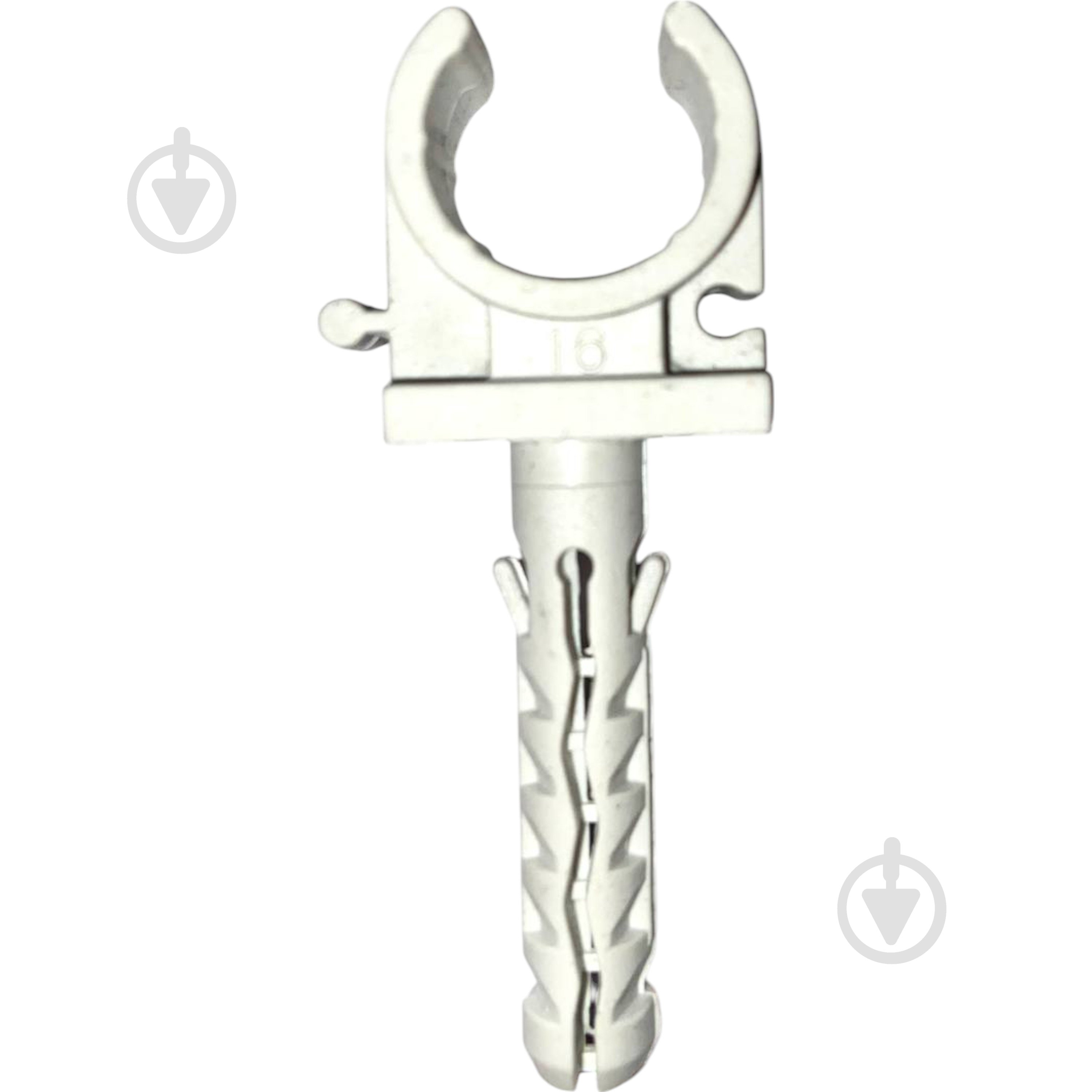 Кліпса для круглого кабелю UP! (Underprice) D 16 мм з ударним шурупом 50 шт. сірий - фото 1