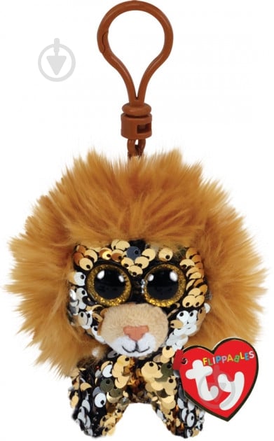 Іграшка-брелок TY Лев 12 см коричневий - фото 1 Іграшка-брелок TY Лев 12 см коричневий - фото 1