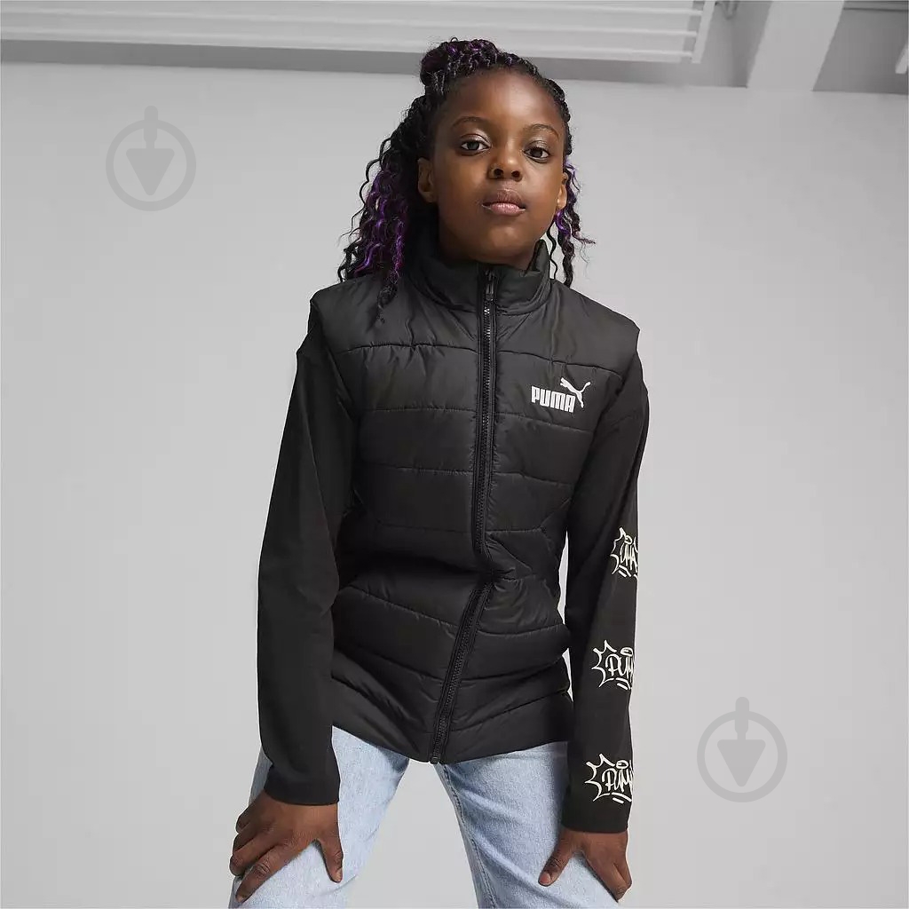 Жилет Puma ESS PADDED VEST 62650101 р.164 черный - фото 3 Жилет Puma ESS PADDED VEST 62650101 р.164 черный - фото 3