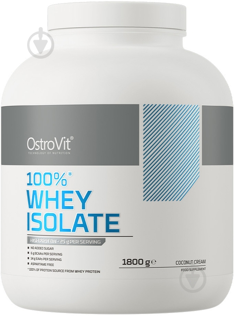Протеин Ostrovit 100% Whey Isolate кокос 1800 г - фото 1 Протеин Ostrovit 100% Whey Isolate кокос 1800 г - фото 1