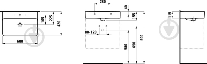 Умывальник Laufen Val 60х42 - фото 3