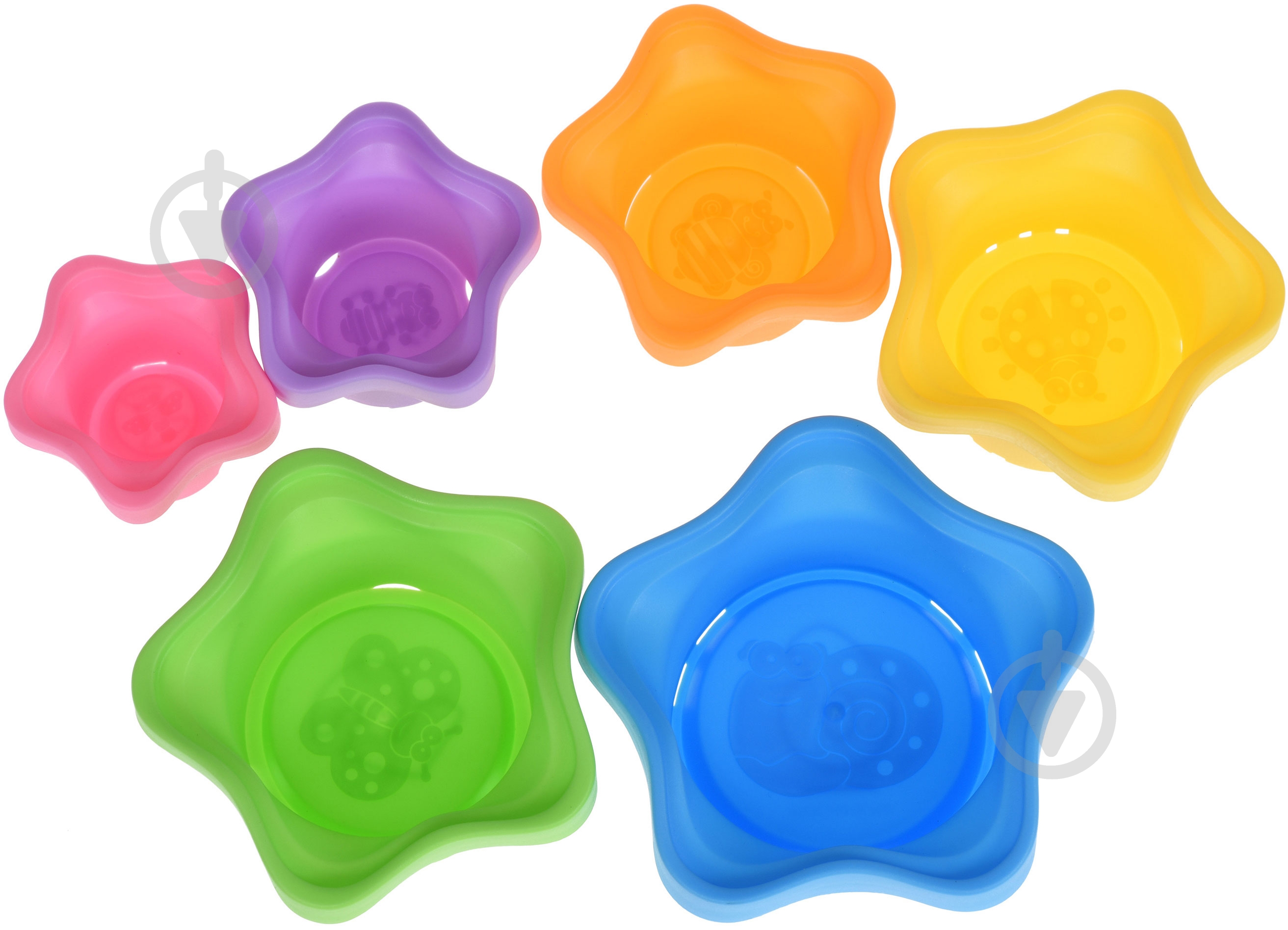 Ігровий набір Same Toy для ігор з піскомStacking cups 7 предметів 618-10Ut - фото 4