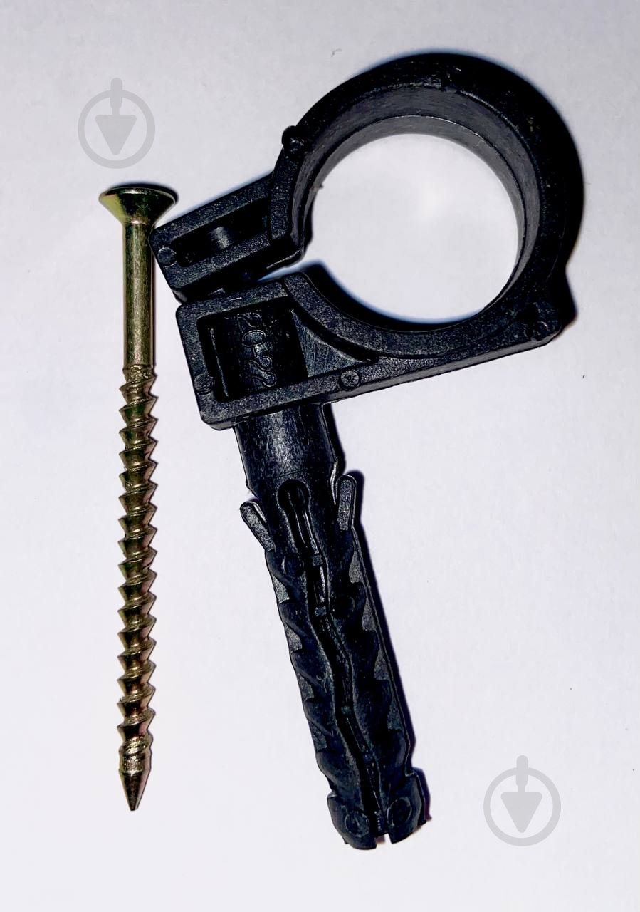 Обойма для труб UP! (Underprice) D 10-12 мм с ударным шурупом 100 шт черный - фото 1 Обойма для труб UP! (Underprice) D 10-12 мм с ударным шурупом 100 шт черный - фото 1