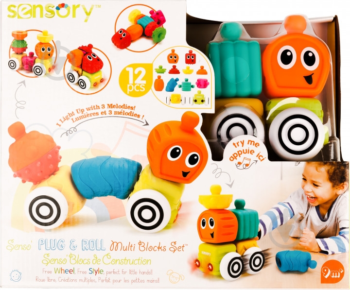 Конструктор Sensory с текстурных блоков 12 деталей - фото 5 Конструктор Sensory с текстурных блоков 12 деталей - фото 5