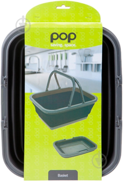 Корзина Summit 17,5 л Pop Folding Basket Black/Grey - фото 3