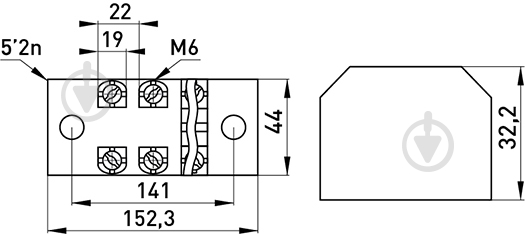 Колодка клемна захищена E.NEXT e.tc.protect.100.6 чорний p056025 - фото 2