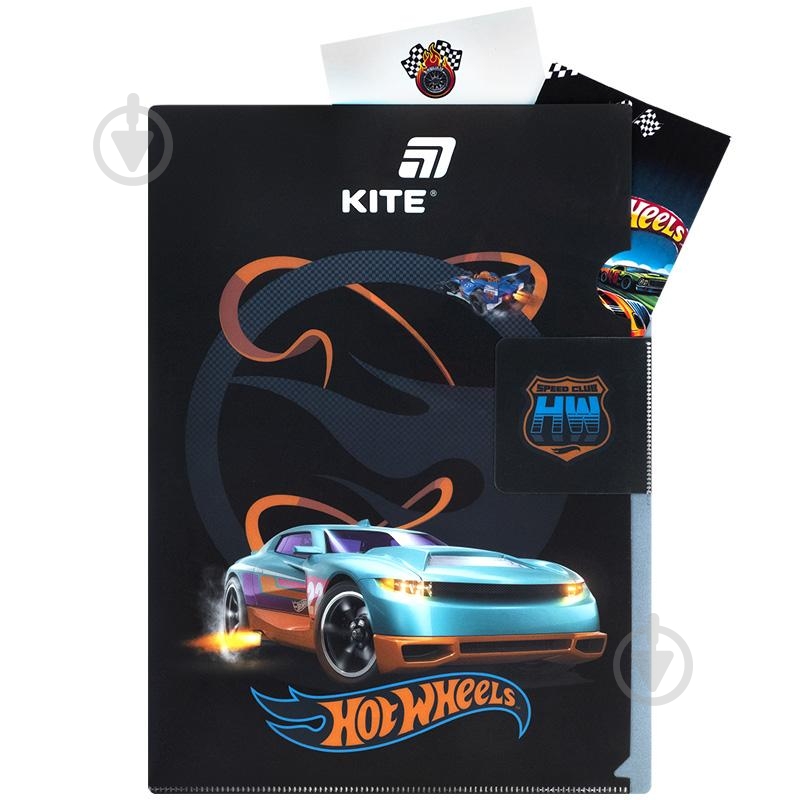 Папка уголок с клапаном А4 Hot Wheels-2 KITE - фото 4 Папка уголок с клапаном А4 Hot Wheels-2 KITE - фото 4