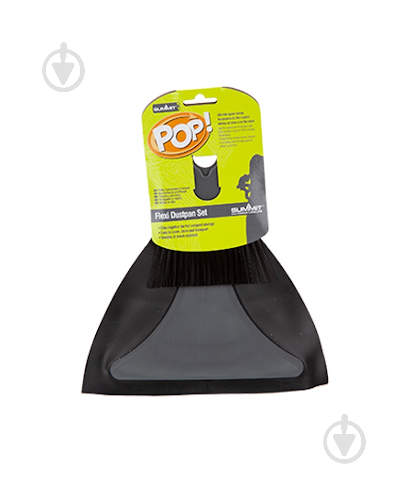 Совок зі щіткою Pop Flexi Dustpan And Brush Black Summit сірий - фото 2