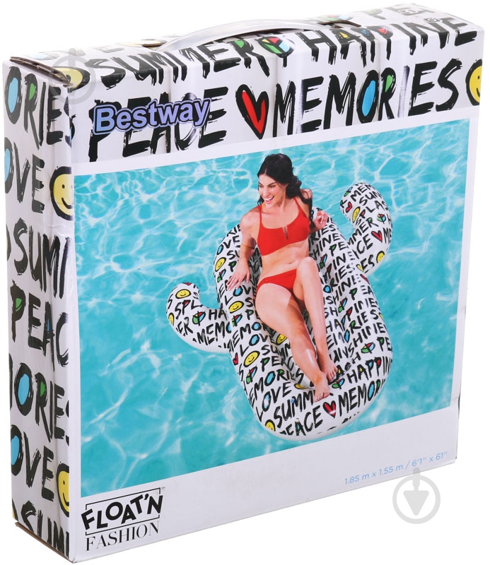 Матрас надувной Bestway Summer quotes 185х155 см - фото 1 Матрас надувной Bestway Summer quotes 185х155 см - фото 1