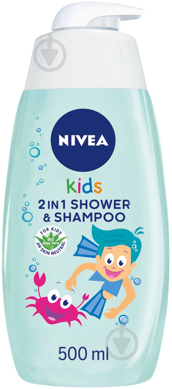 Гель для душа детский Nivea 2 в 1 для мальчиков 500 мл - фото 1