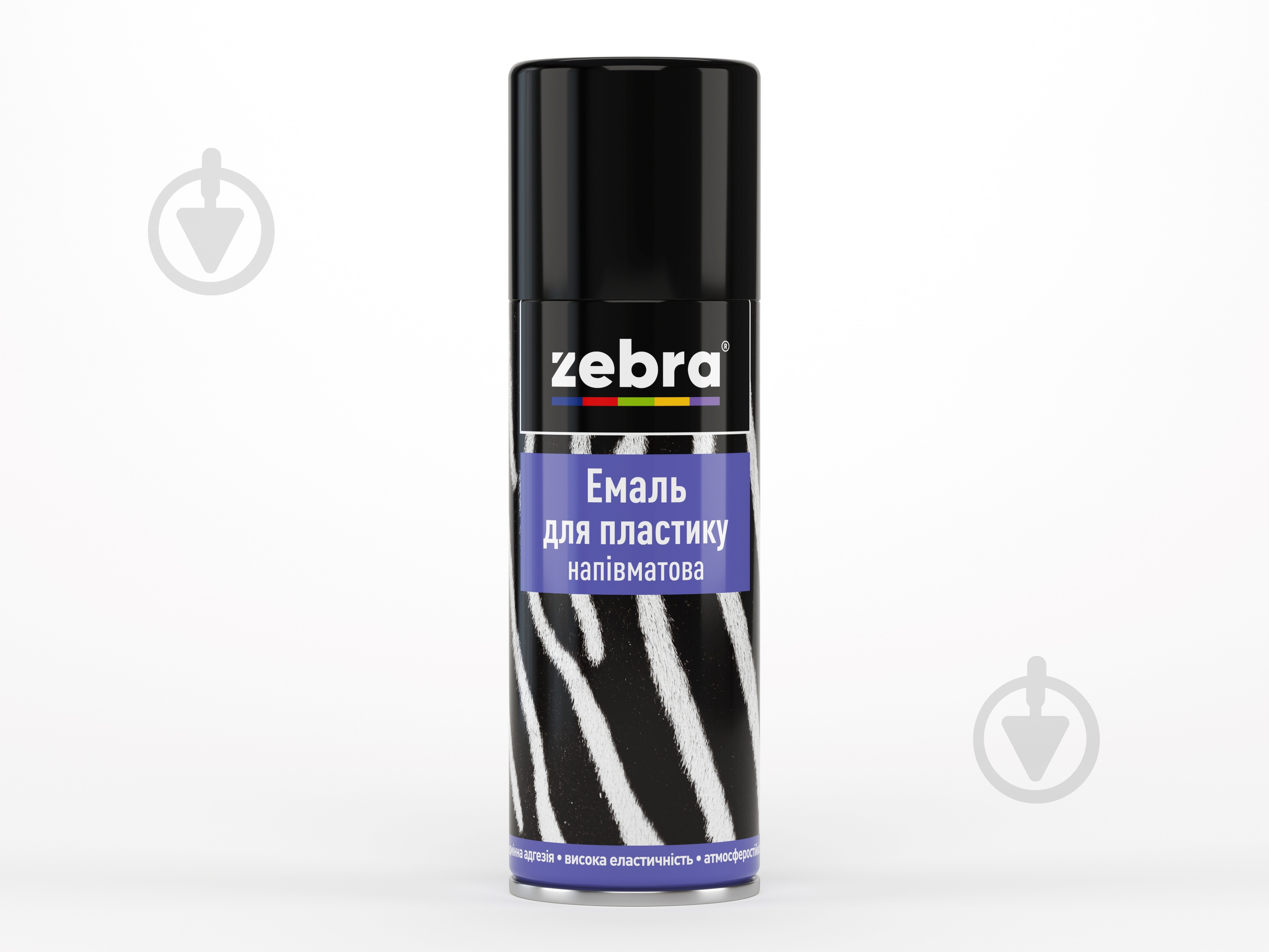 Эмаль для пластика ZEBRA RAL 9005 полумат 400 мл - фото 1