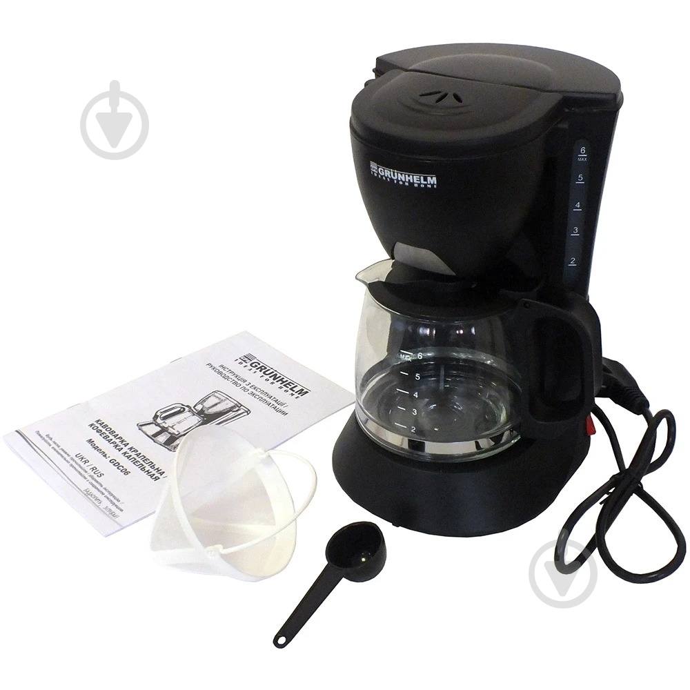 ВИТРИНА! Кофеварка капельная Grunhelm GDC-06 - фото 4