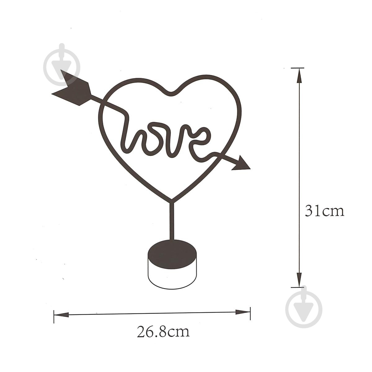 Настільна лампа декоративна Zuma Line HEART LOVE 2 Вт білий - фото 4 Настільна лампа декоративна Zuma Line HEART LOVE 2 Вт білий - фото 4