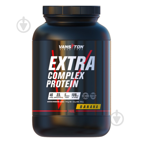 Протеин Vansiton Extra Банан 1,4 кг - фото 1